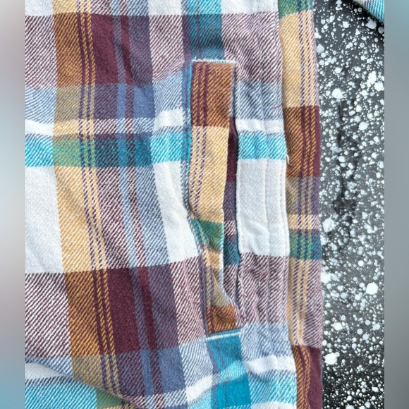 PACSUN Plaid Button Up Hooded Flannel Shirt Size Large (Has Pockets) - Picture 4 of 6